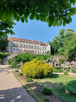 Blick auf Schloss Wiesenburg