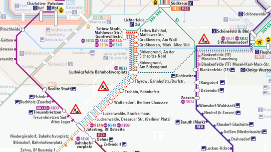 Ab 24.09.: Ersatzverkehr für mehrere Bahnlinien in Teltow-Fläming [mit Fahrplan]