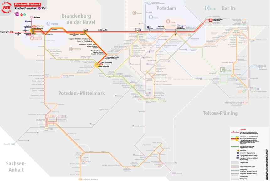 Abbildung zeigt der Linienverlauf des PlusBus Emsterland