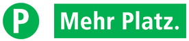 Mehr Platz. Logo mit Schriftzug "Mehr Platz"
