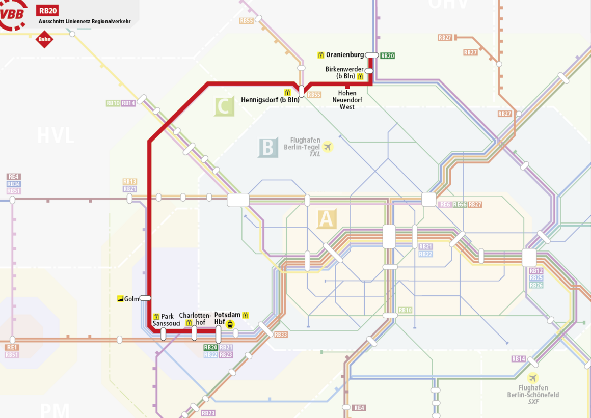 Linie RB20 Streckenverlauf Linie RB20 Streckenverlauf