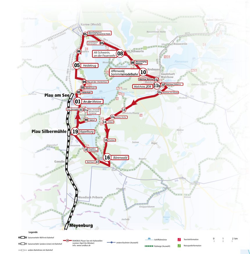 Von Himmelfahrt bis in den September hinein: von Berlin mit nur einem Umstieg zum Plauer See und zur Seenplatte