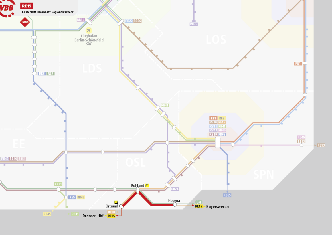 Linie RE15 Streckenverlauf Linie RE15 Streckenverlauf