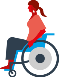 Barrierefreiheit Rollstuhlfahrerin