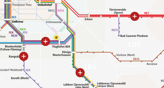 Alle Regionalbahn-Linien im VBB