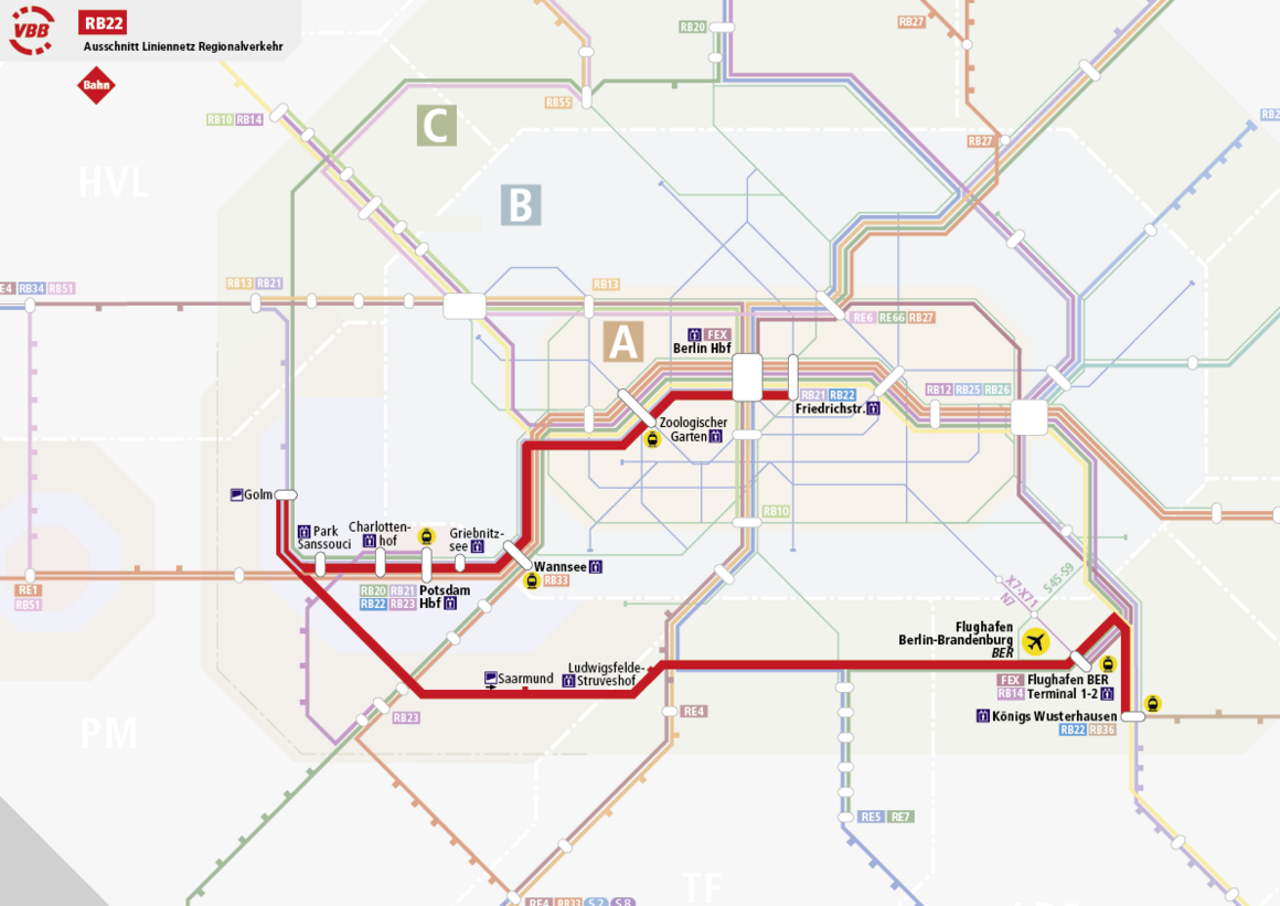 Linie RB22 Streckenverlauf Linie RB22 Streckenverlauf