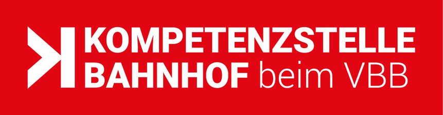 Die Grafik zeigt das Logo der Kompetenzstelle Bahnhof beim VBB