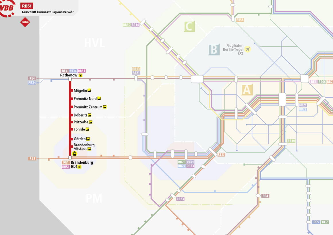 Linie RB51 Streckenverlauf Linie RB51 Streckenverlauf