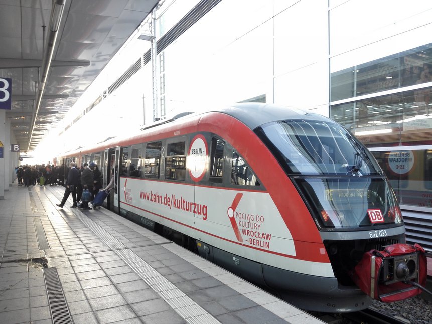 Der Kulturzug am Bahnhof Ostkreuz