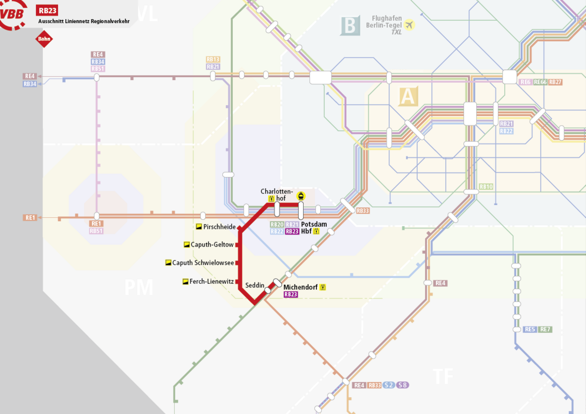 Linie RB23 Streckenverlauf Linie RB23 Streckenverlauf