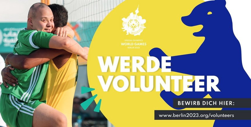 Postkarte: Werde Volunteer für die Special Olympics World Games Berlin 2023