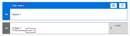 E-Mail-Finisher Felder: