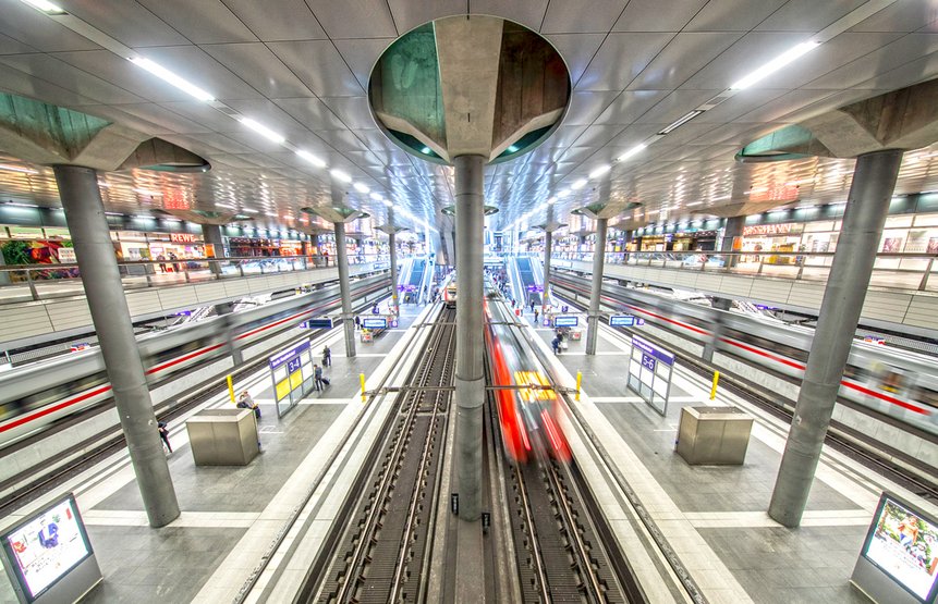 Blick auf den Berliner Hauptbahnhof
