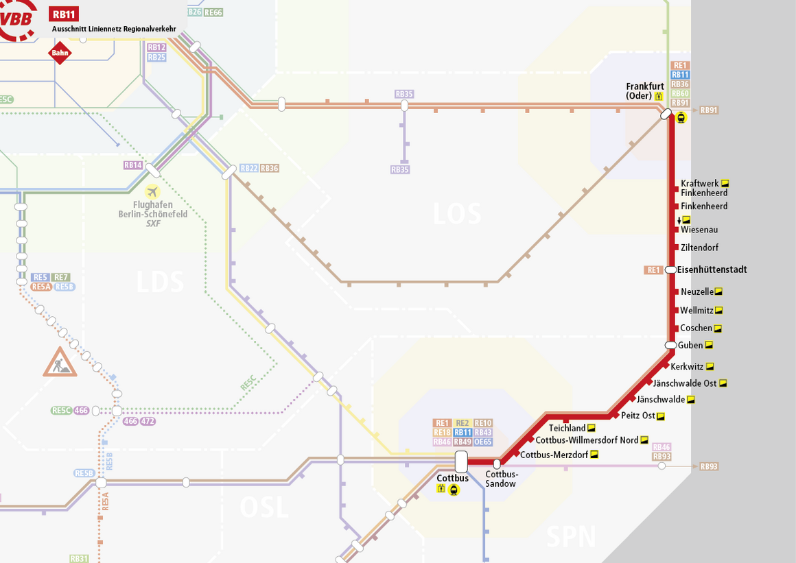 Linie RB11 Streckenverlauf Linie RB11 Streckenverlauf