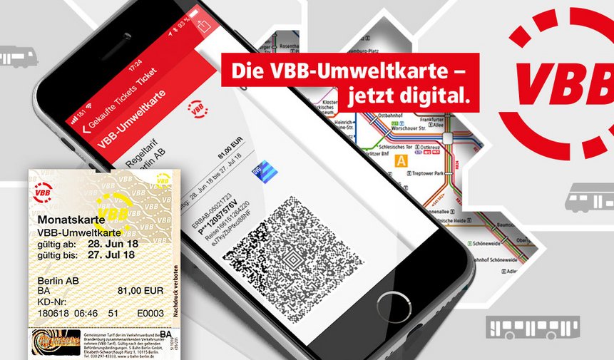 Vbb Umweltkarte mit mobiler Ansicht Handyticket