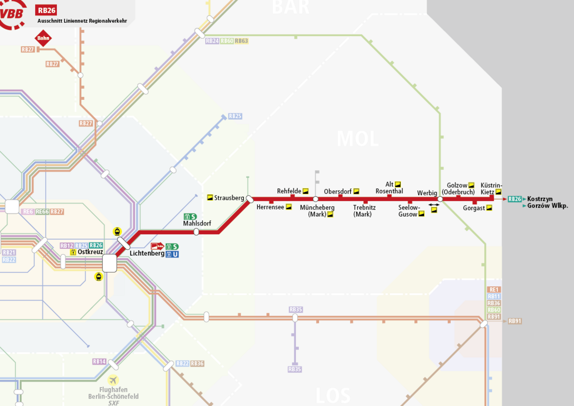 Linie RB26 Streckenverlauf Linie RB26 Streckenverlauf
