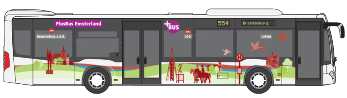 Silhouette des PlusBus Emsterland