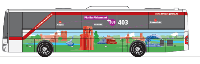 PlusBus Uckermark Außengestaltung des PlusBus Uckermark